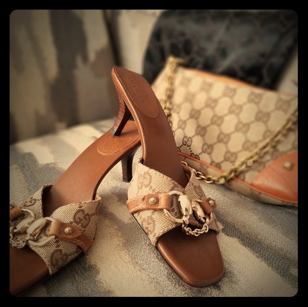 Gucci vintage shoes & handbag